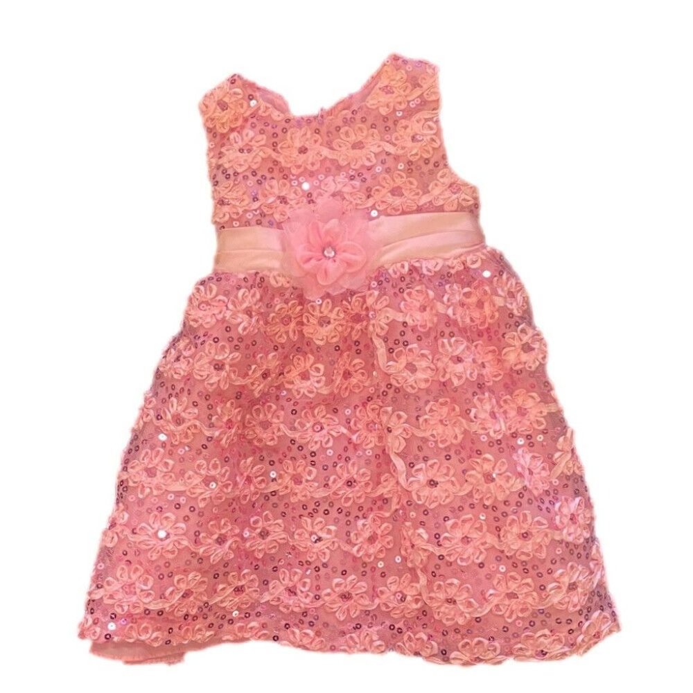 Rare Editions Sleevless Sequin Party Dress SIZE 18 MONTHS